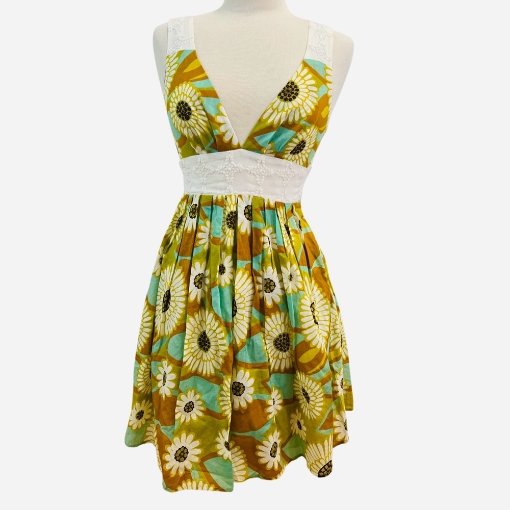 NOTICE- 🌻 SUNFLOWER Print Sleeveless Mini Dress